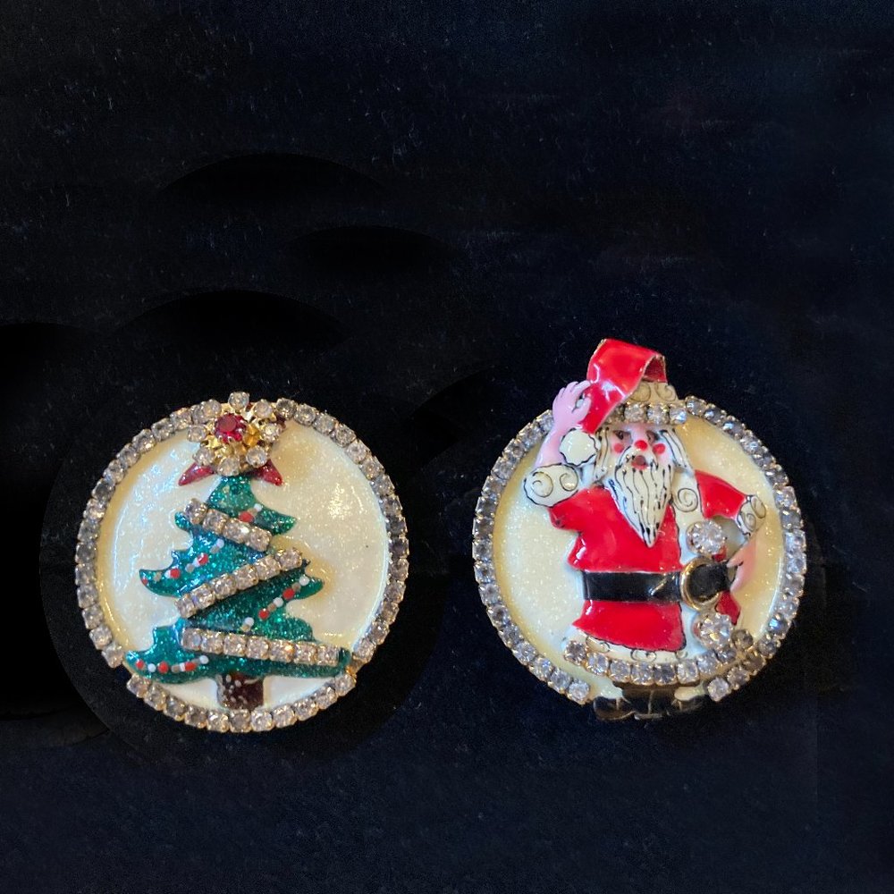 Christmas clip-on earrings by Lunch at the Ritz